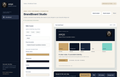 ARQS BrandBoard Studio palette and typography editor (real screenshot)