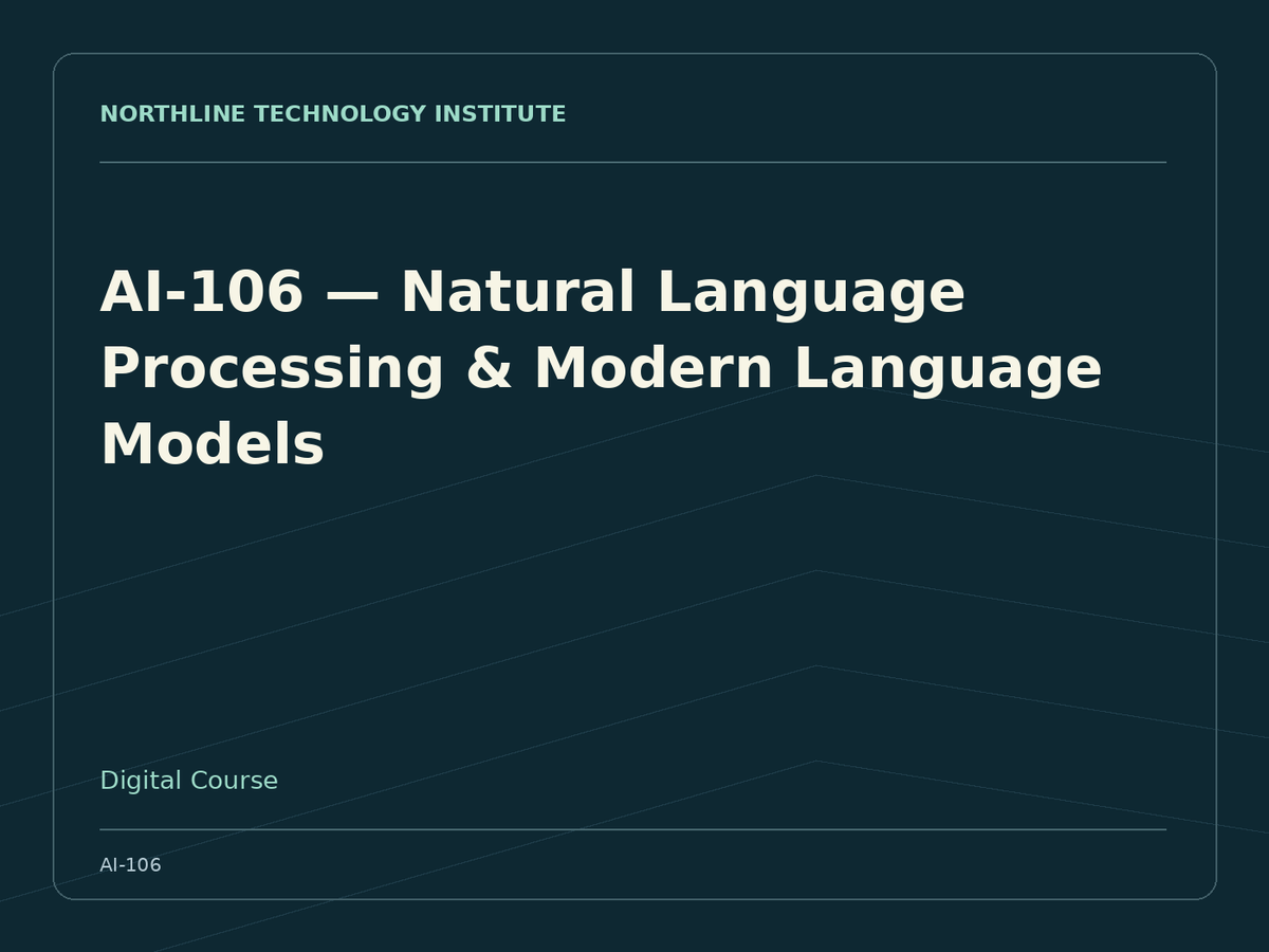 AI-106 — Natural Language Processing & Modern Language Models — product cover
