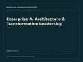 Enterprise AI Architecture & Transformation Leadership — product cover