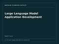 Large Language Model Application Development — product cover