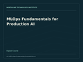 MLOps Fundamentals for Production AI — product cover