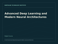 Advanced Deep Learning and Modern Neural Architectures — product cover