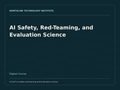AI Safety, Red-Teaming, and Evaluation Science — product cover