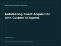 Automating Client Acquisition with Custom AI Agents — product cover