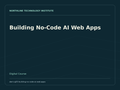 Building No-Code AI Web Apps — product cover