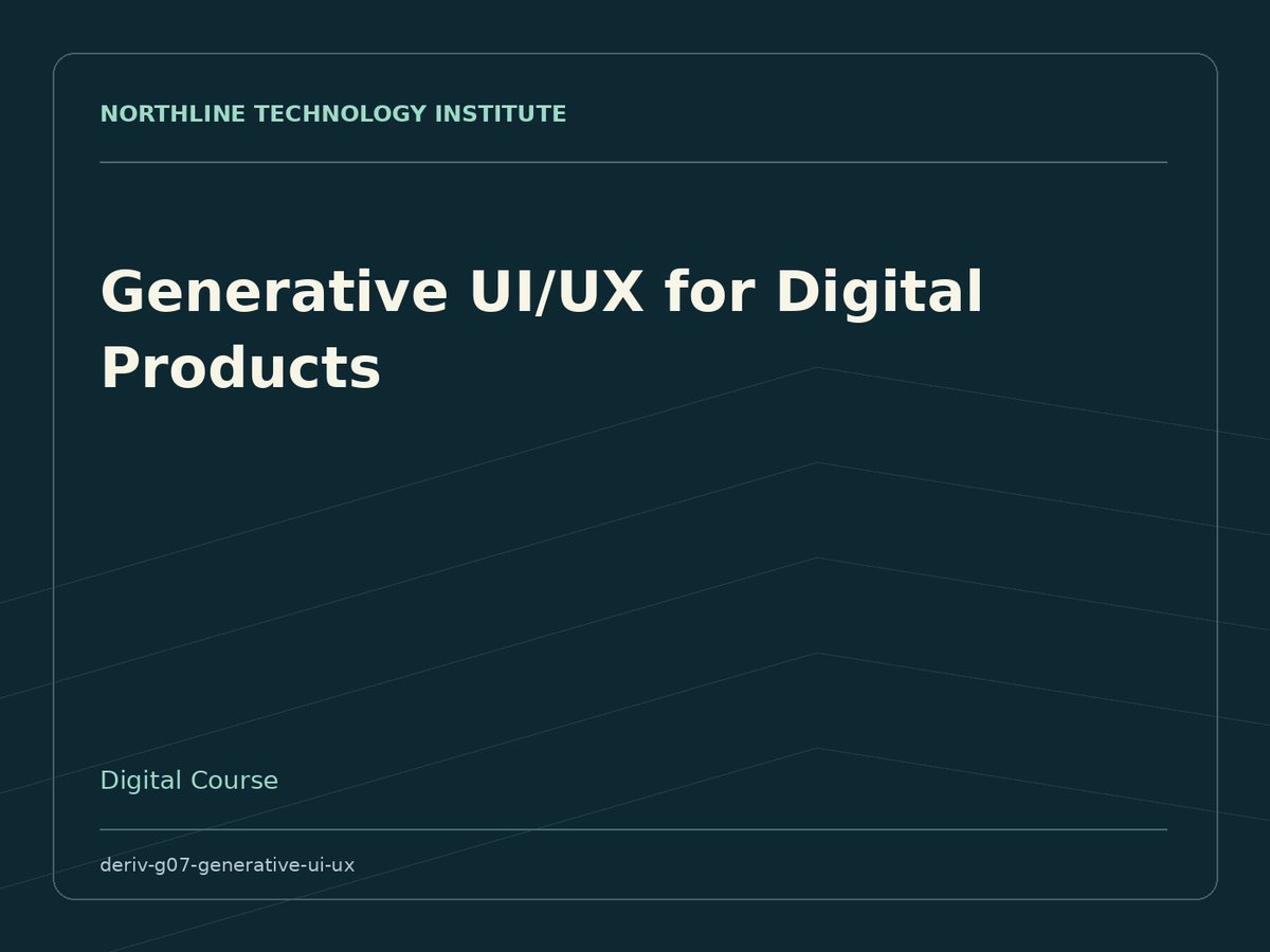 Generative UI/UX for Digital Products — product cover