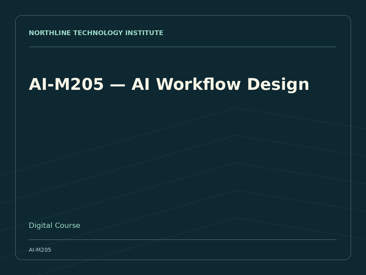 AI-M205 — AI Workflow Design — product cover