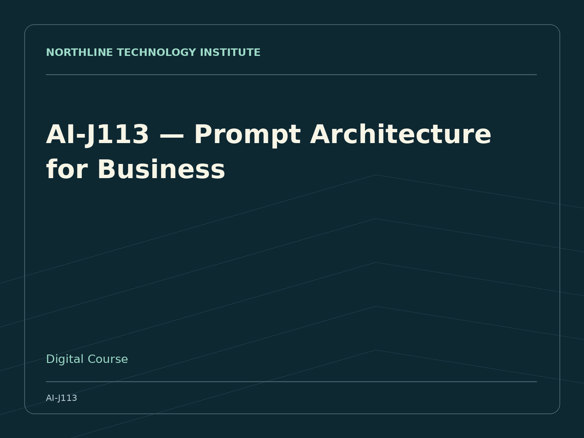 AI-J113 — Prompt Architecture for Business — product cover